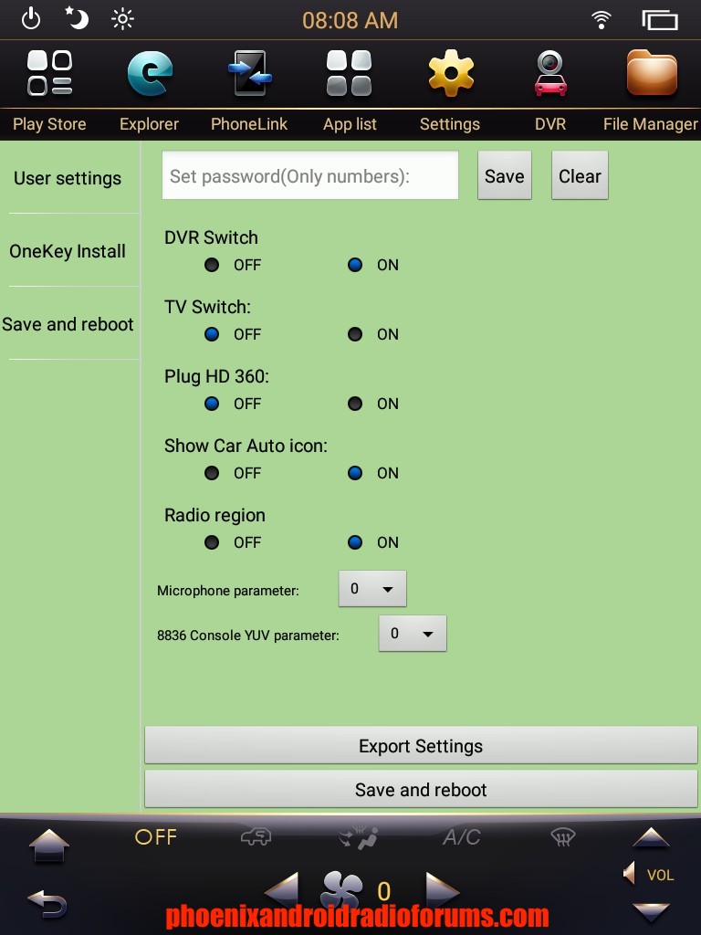 Phoenix Android Radio Px6 System Info 4