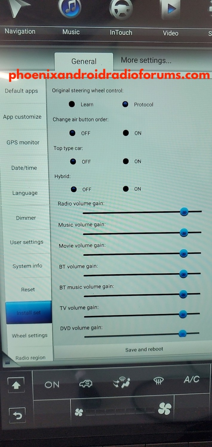 Phoenix Android Radio Px6 Install Set Default Settings 4