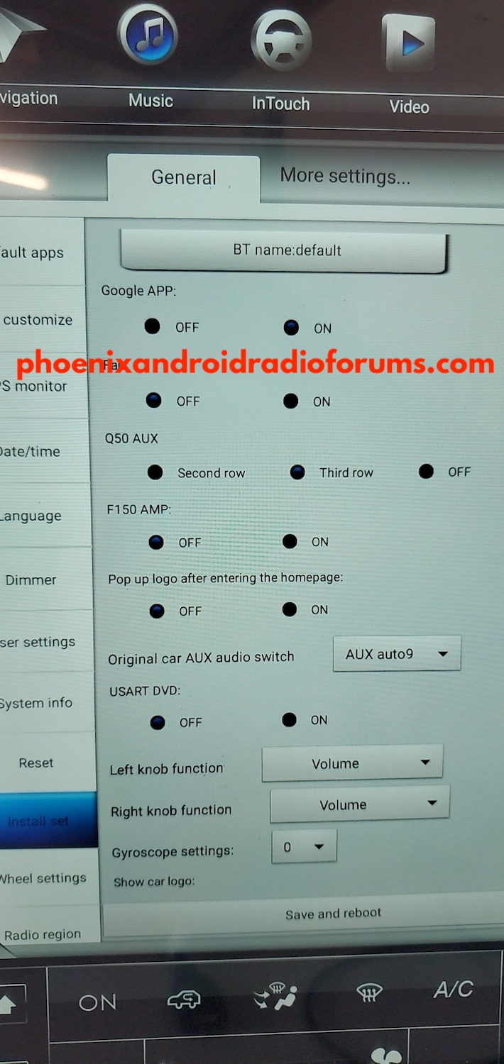 Phoenix Android Radio Px6 Install Set Default Settings 6