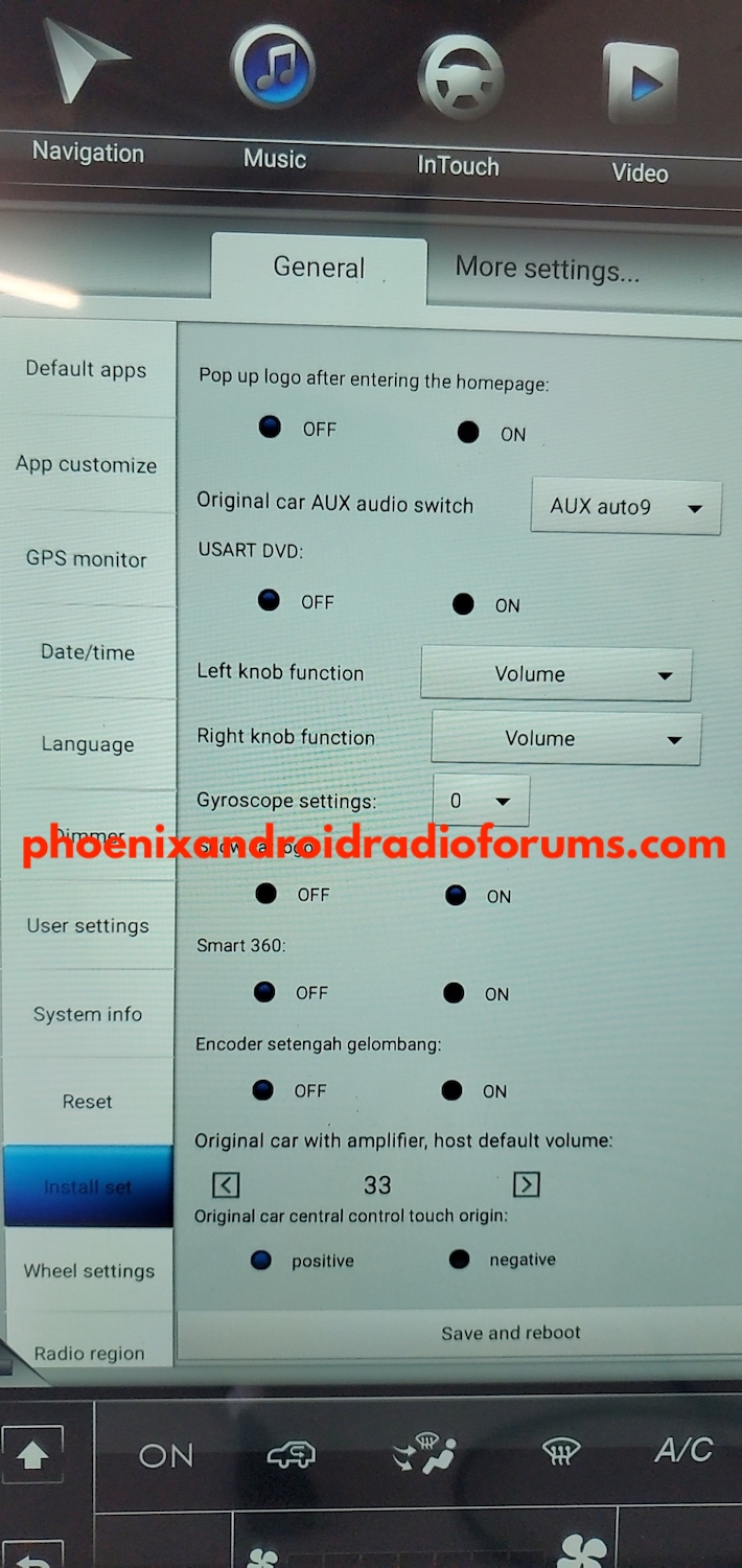 Phoenix Android Radio Px6 Install Set Default Settings 7