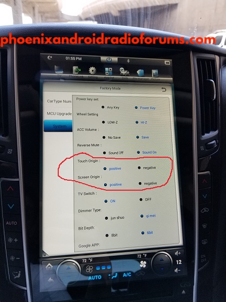 Phoenix Android Radio Fix Upside Down Screen