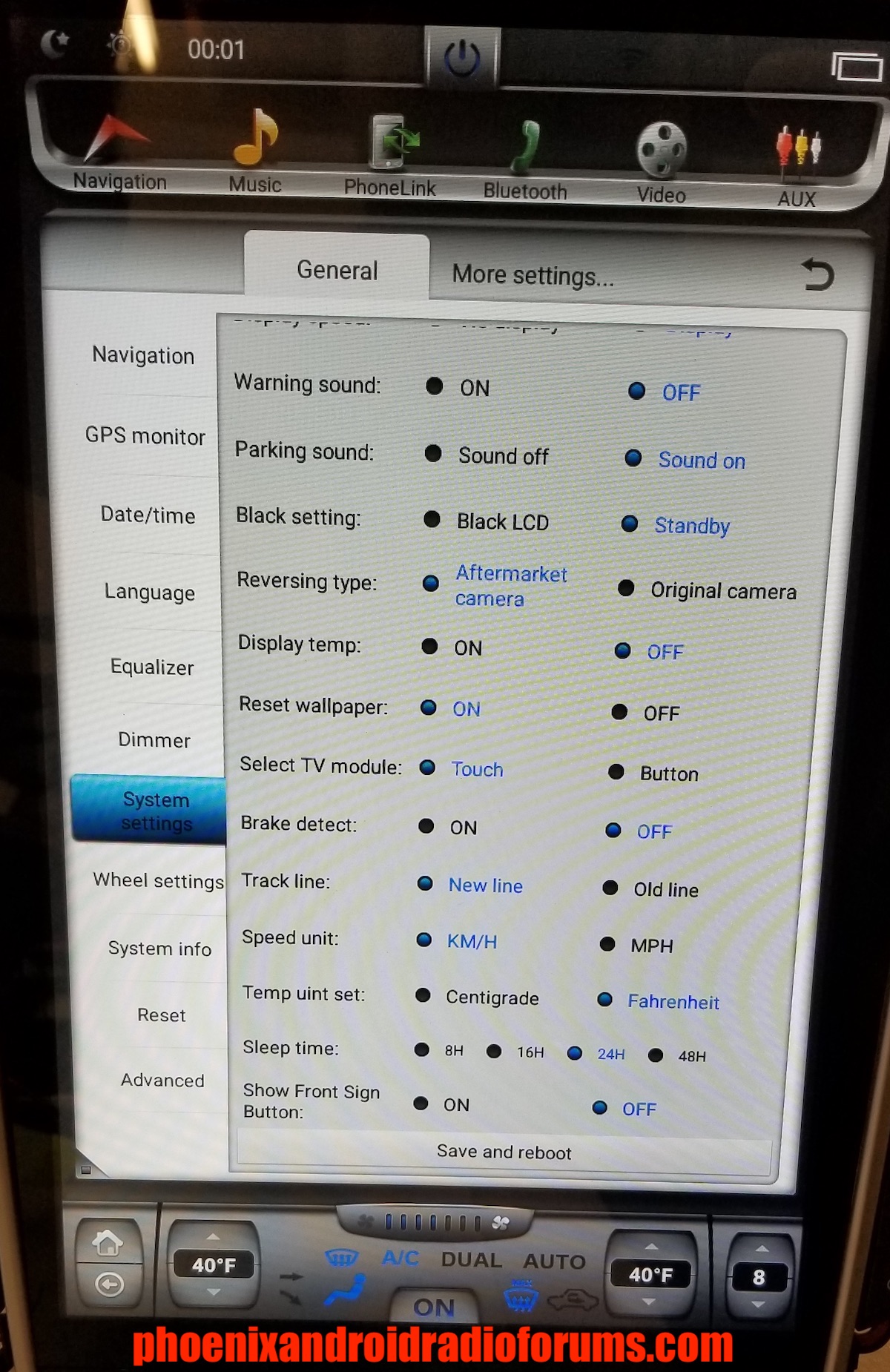 Phoenix Android Radio Px3 System Settings 2