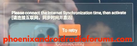 Please Connect The Internet Synchronization Time Car Play Phoenix Android Radio